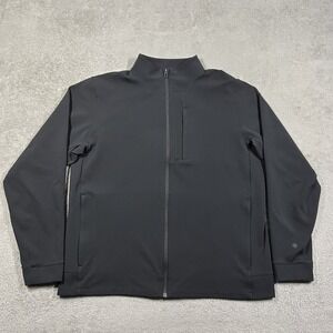 Lululemon Sojourn Jacket Mens 2XL Black Full Zip Warpstreme Track Outdoors
